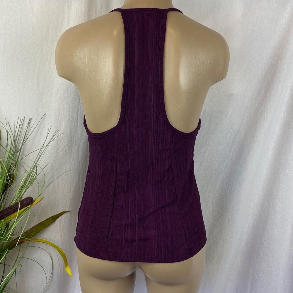 Free People Intimately Purple Ribbed Racerback Tank Top NEW XS - Picture 3 of 6